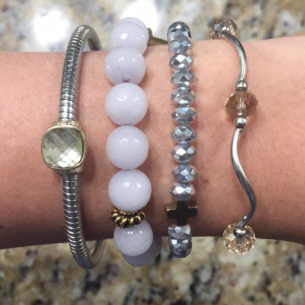 Purple and grey bracelet lot